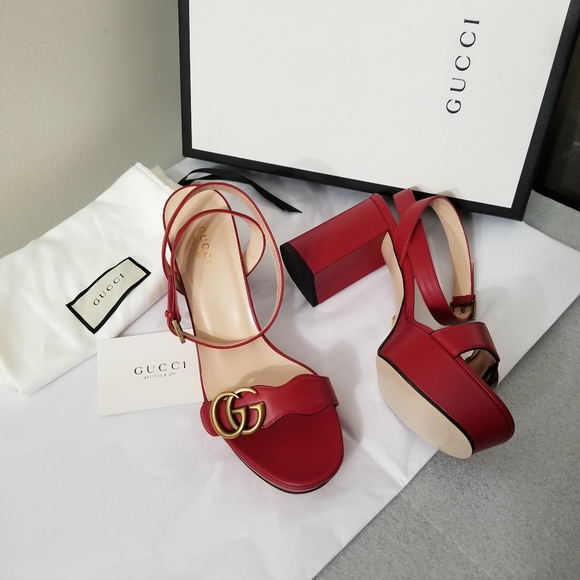 Gucci Shoes - New GUCCI Marmont Platform Sandals size 38.5